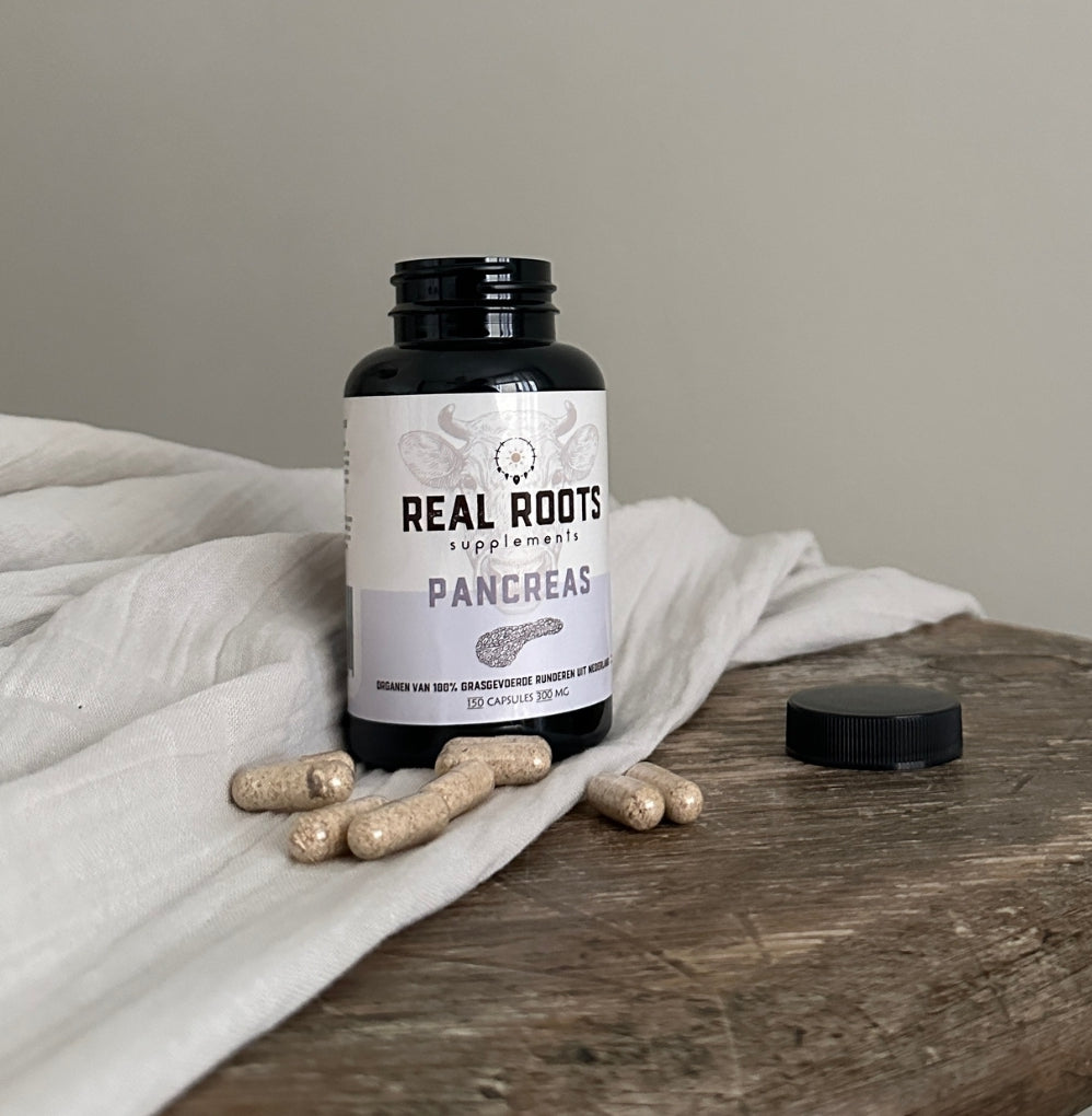 100% grasgevoerde Nederlandse runder orgaanmix capsules | Real Roots